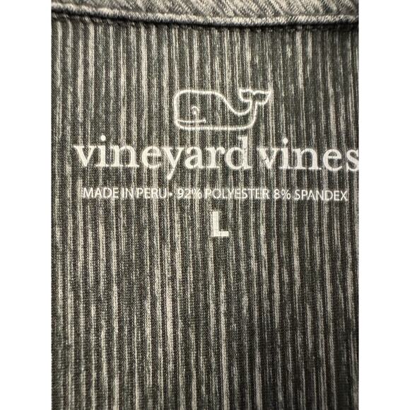 Vineyard Vines Shirt Large Mens Performance Tee Slinky Heathered Gray Polo - Picture 3 of 5